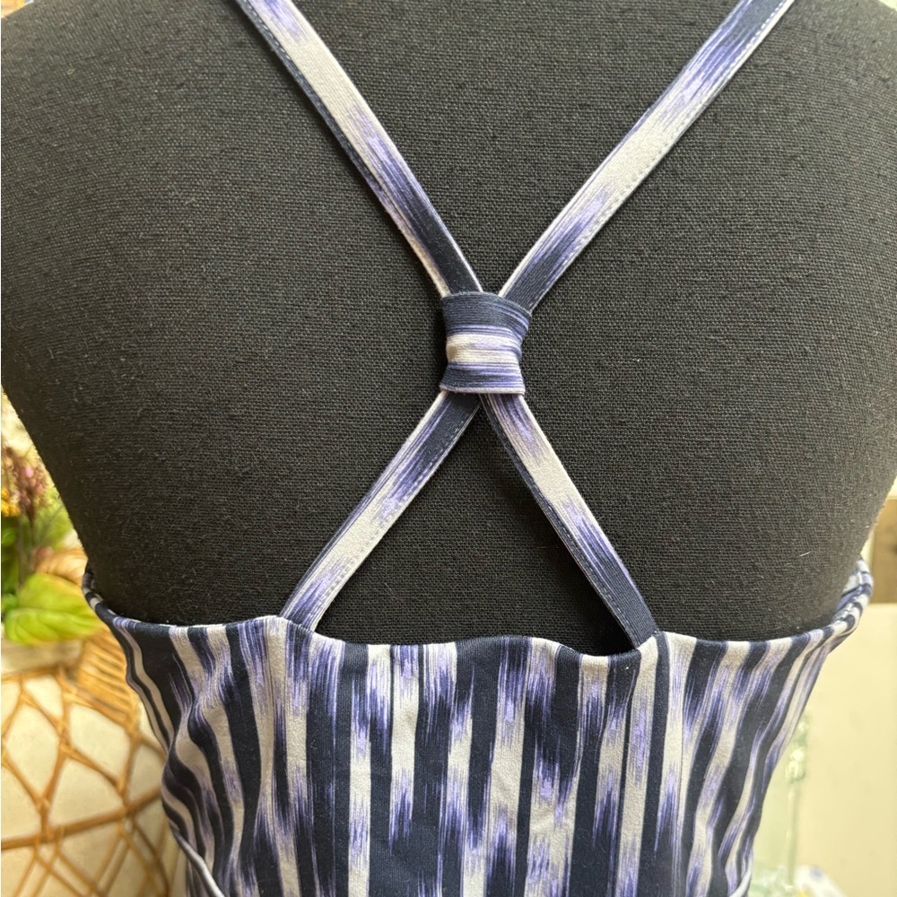 EDDIE BAUER Blue TRAVEX Travel Sleeveless Racer Back Stretch Maxi Dress Size M - Picture 5 of 11